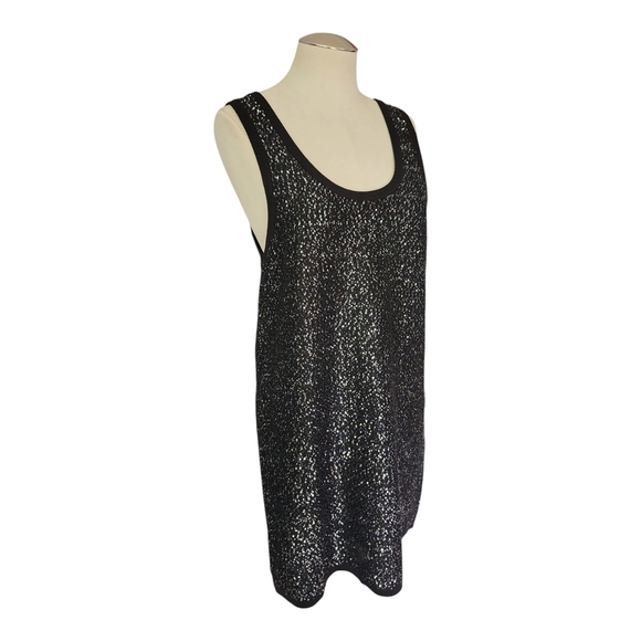 The Kooples NWT Black and Silver Sequin Knit Short Tank Dress EU 3 - Picture 7 of 12